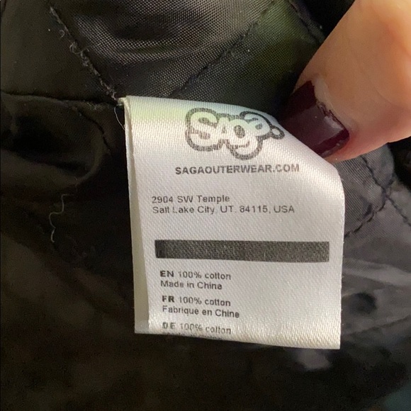 Saga Outerwear plaid coat with grey hood - Picture 6 of 9